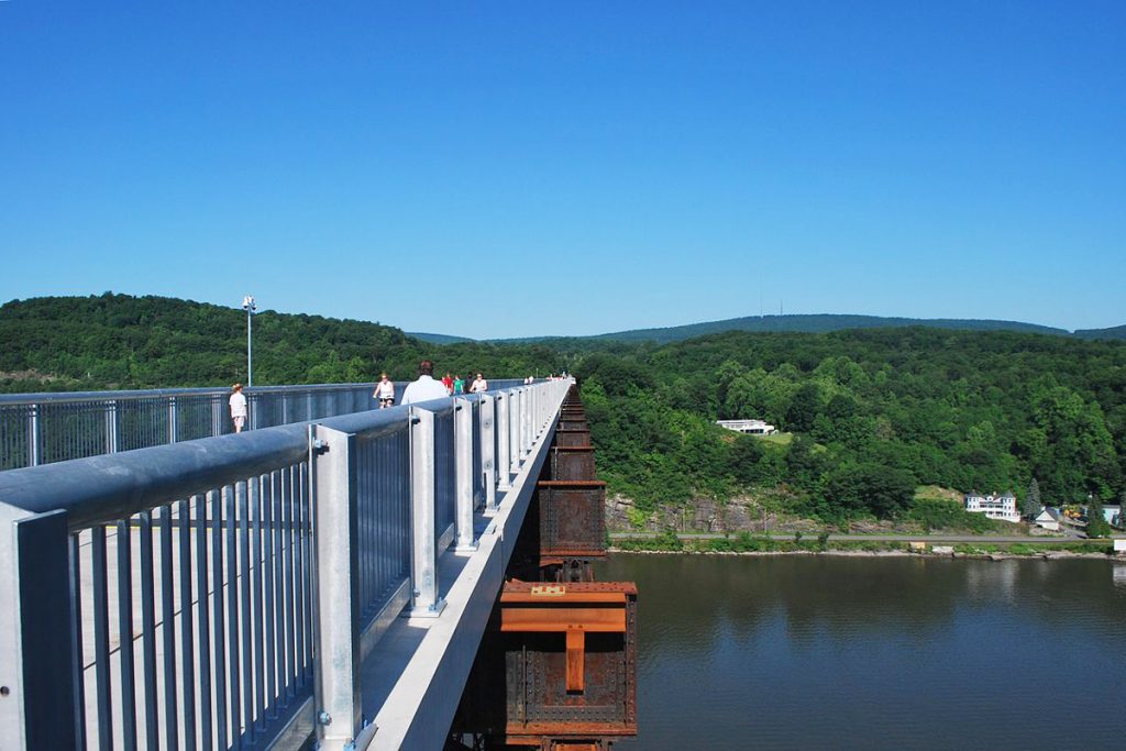 View of the Walkway Over the Hudson, a bridge over the Hudson River.