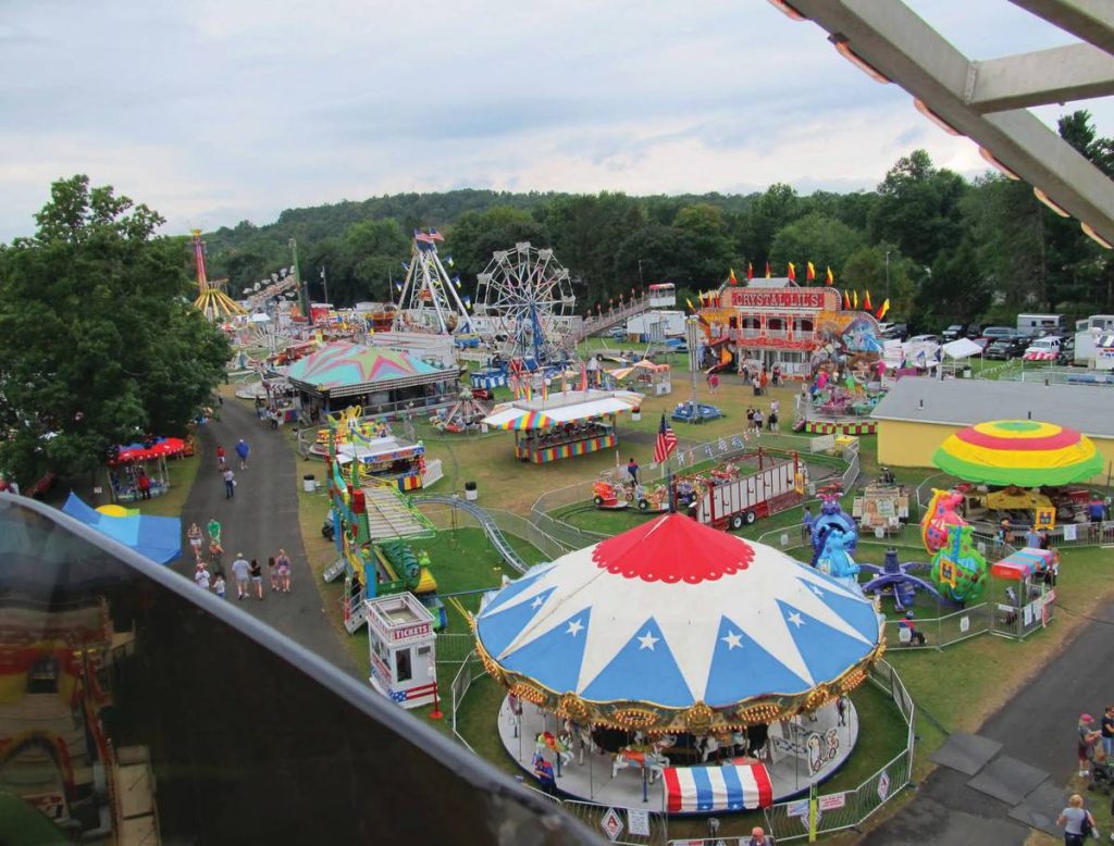 Aerial view of the Columbia County Fair