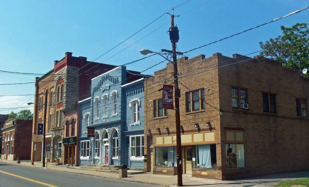 Buildings along Canal Street in Ellenville
