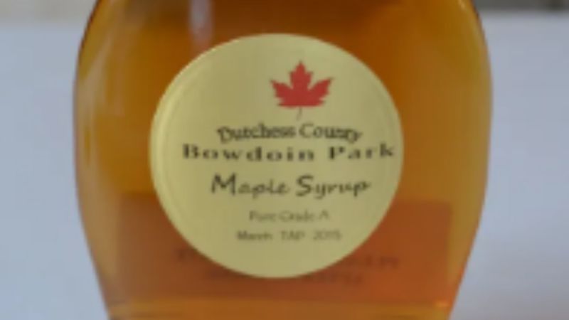 Bottle of Bowdoin Park Maple Syrup
