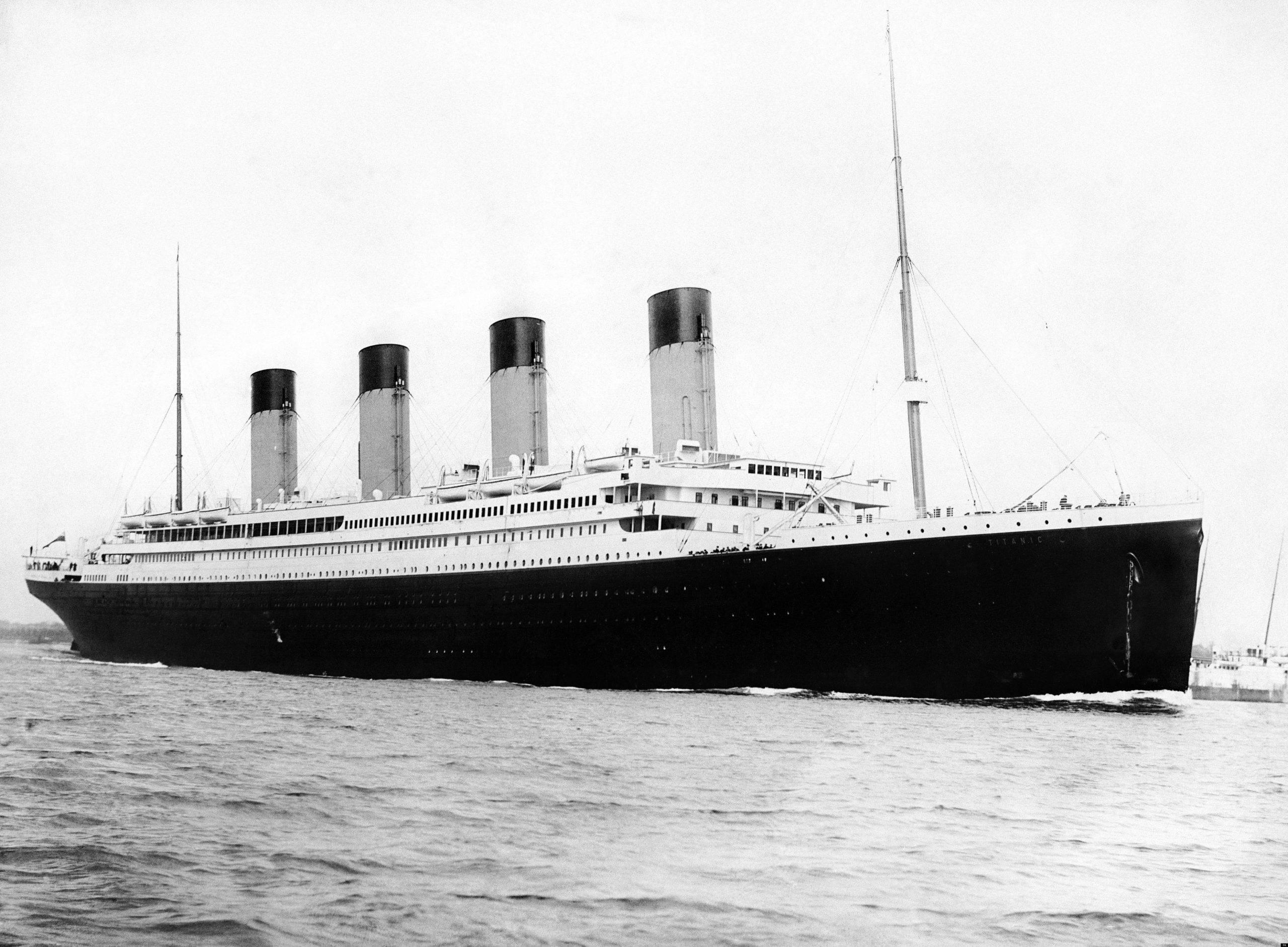 The Titanic at sea