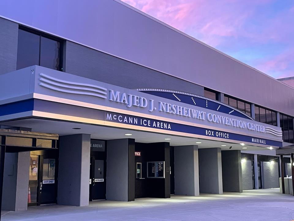 Exterior of the MJN Convention Center in Poughkeepsie.