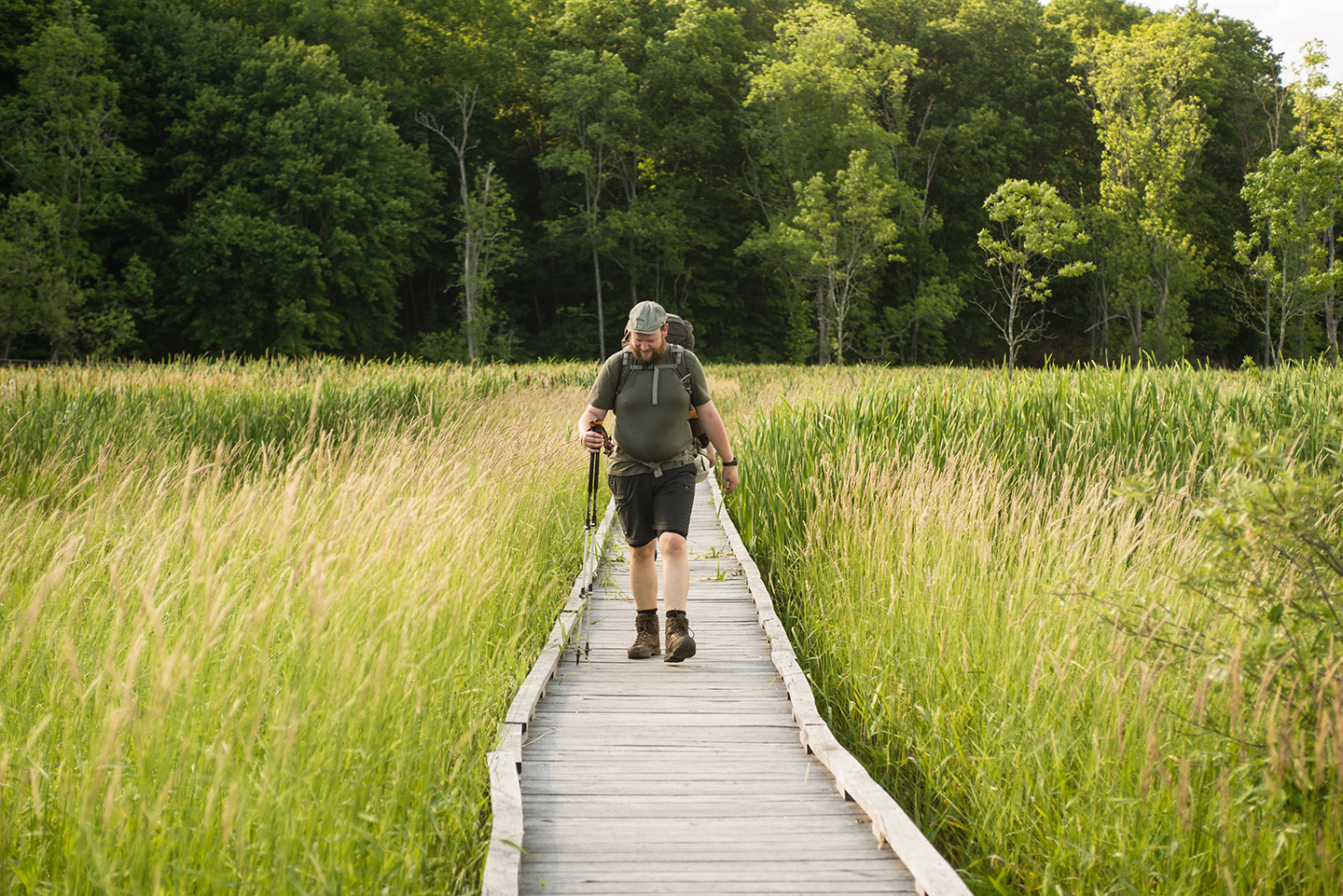 Hiker on the Appalachian Trail, Pawling, Dutchess County