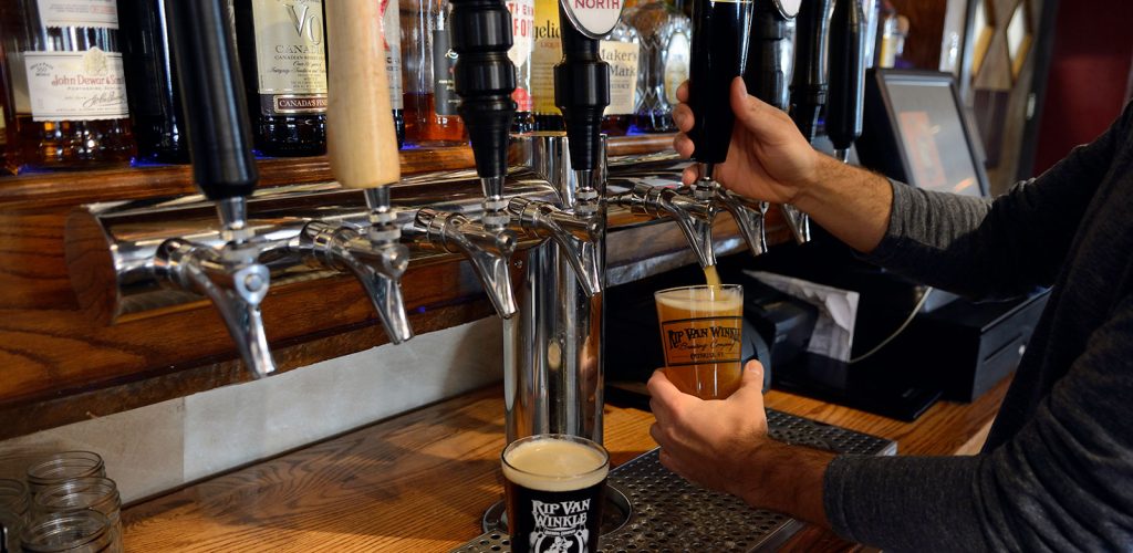 Taps at Rip Van Winkle Brewing Company, Greene County