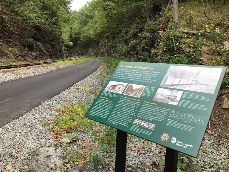 Informational sign on the Putnam County Trailway