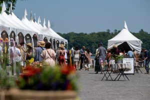 Outdoor tents and shops, Field & Supply Spring Market, Ulster County