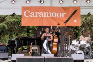 Singer and band performing, Caramoor Center for Music & the Arts, Westchester