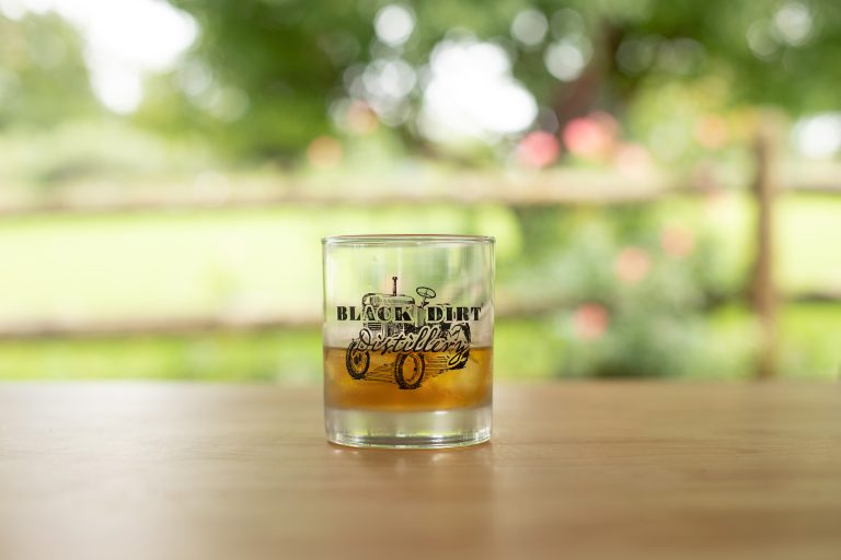 Glass of whiskey, Black Dirt Distillery, Orange County
