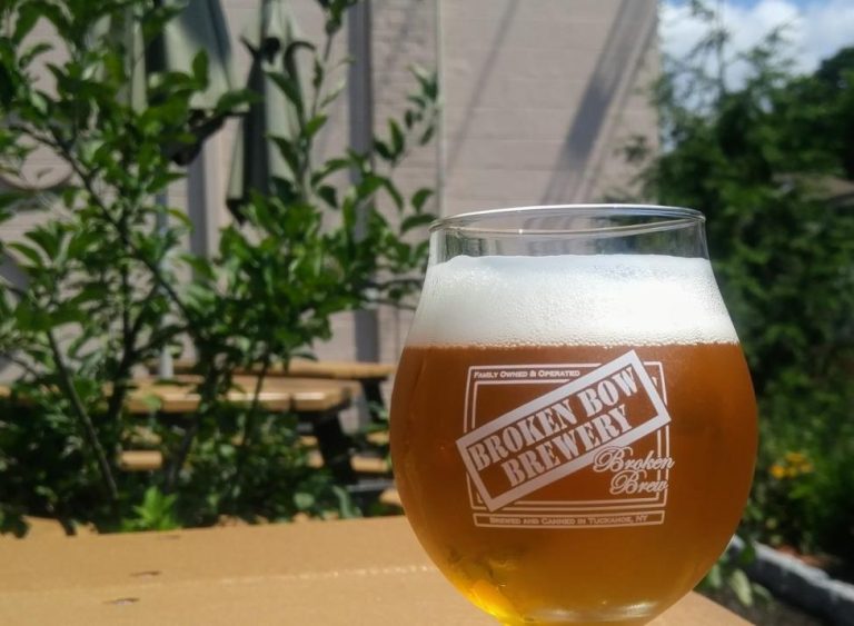 Glass of beer, Broken Bow Brewery, Westchester County