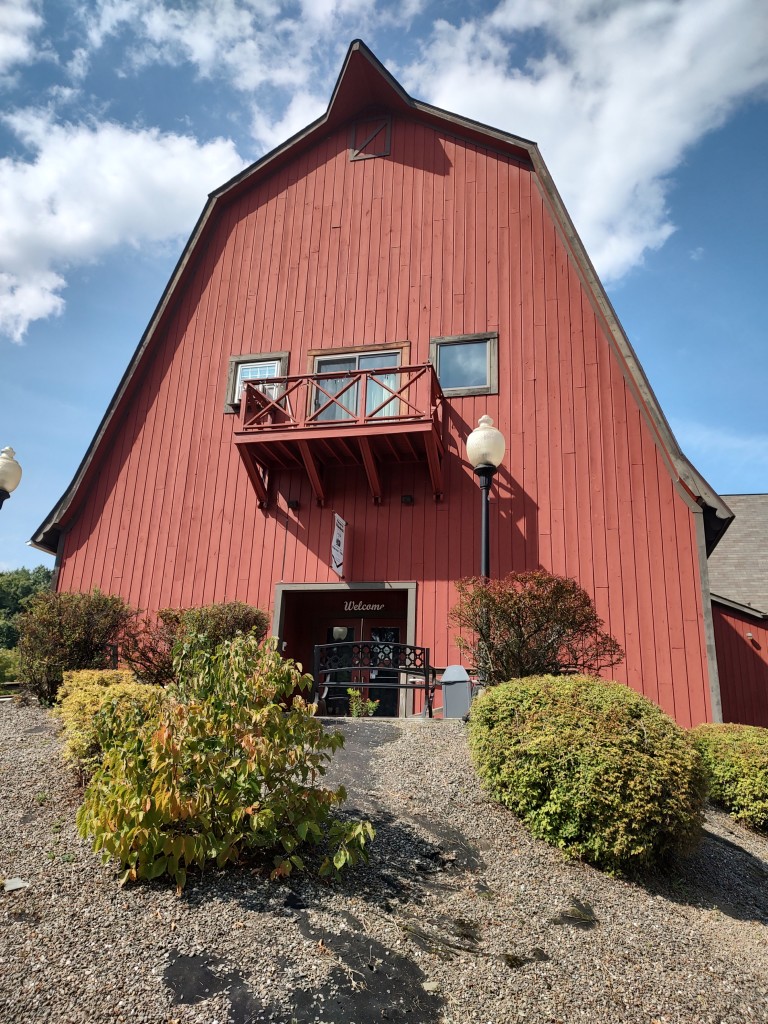 The Center for Performing Arts at Rhinebeck building, which resembles a big red barn.