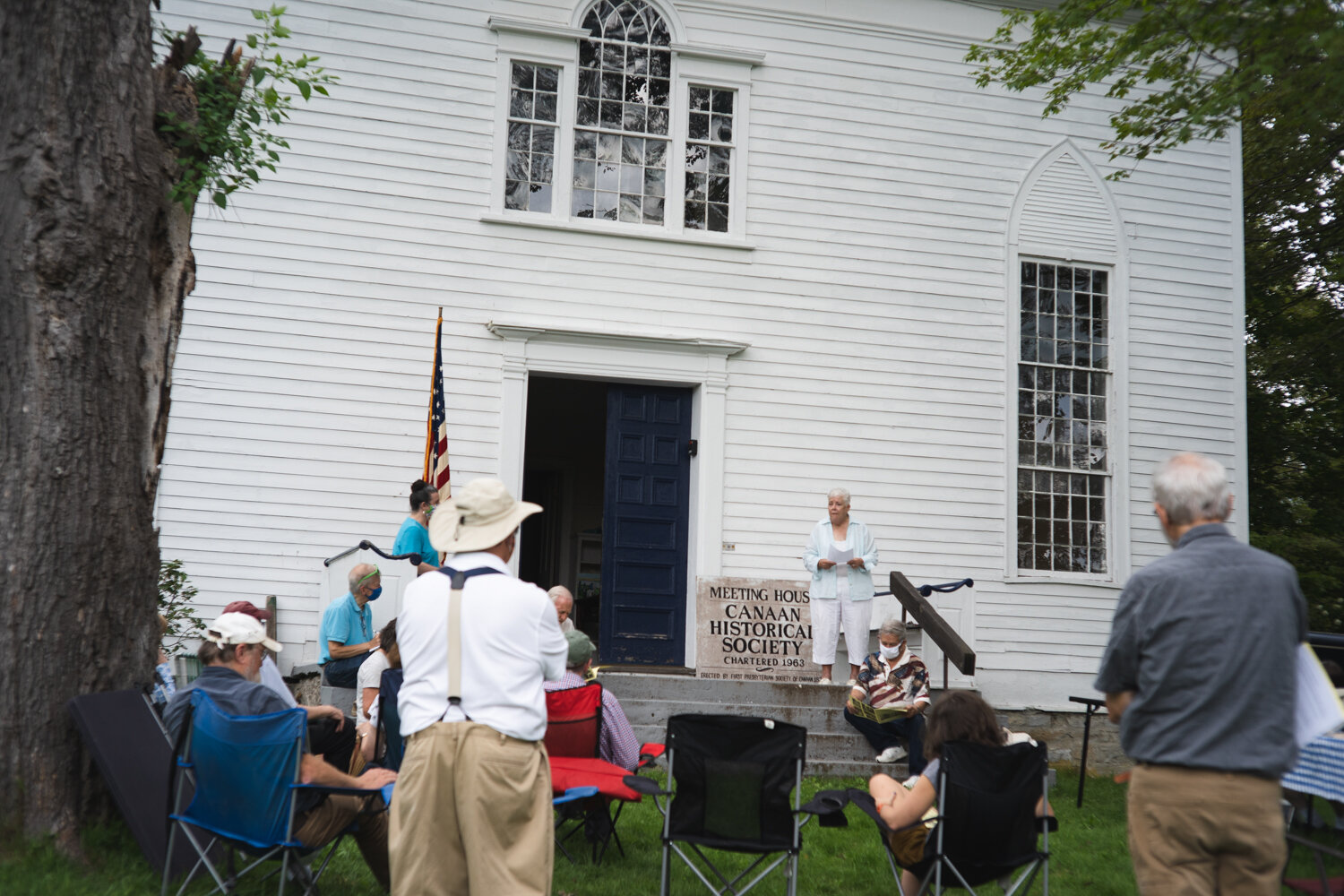 Canaan Historical Society outside Canaan Church