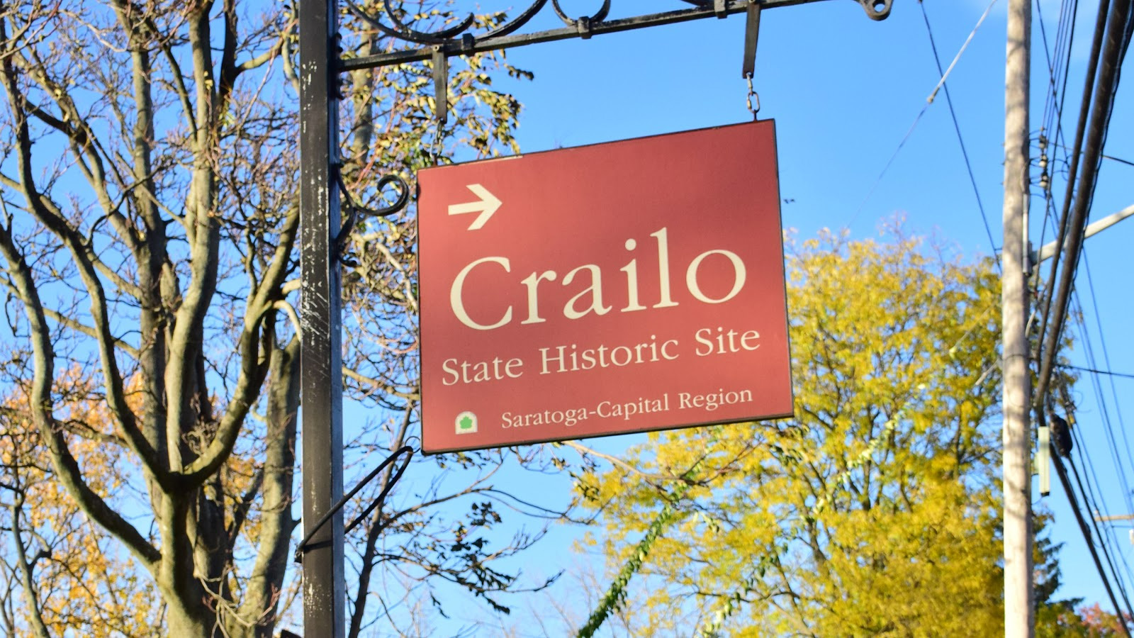 Crailo State Historic Site sign