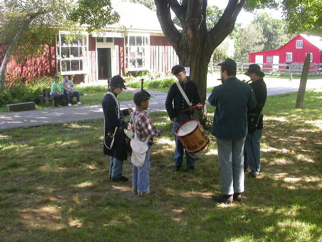 Kids touring at Museum Village