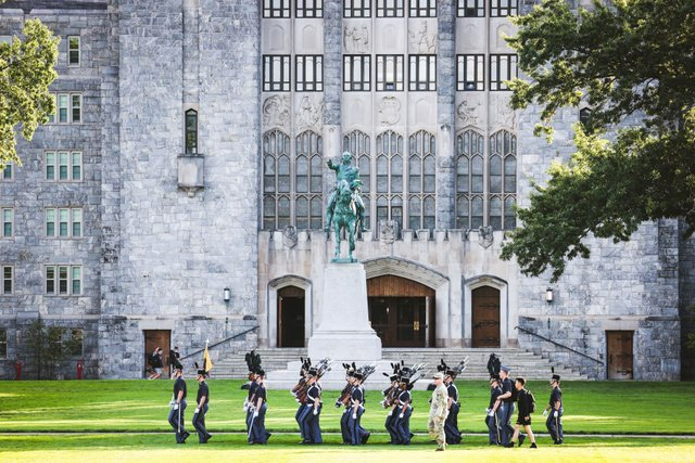 USMA West Point soldiers and building exterior