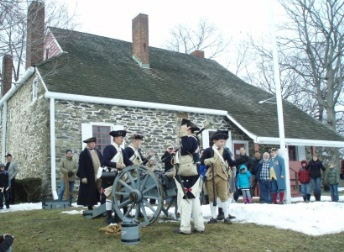 Historical reenactors at Washington's Headquarters State Historic Site