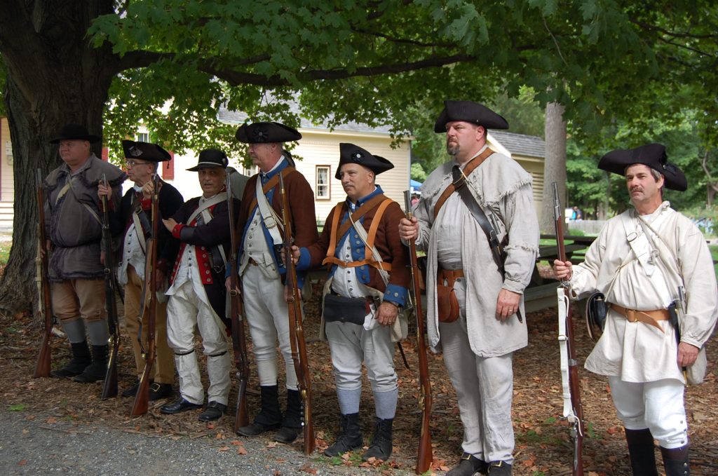 SP Battlefield historical reenactors in brigade uniforms