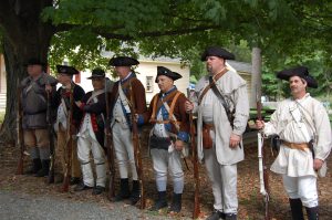 SP Battlefield historical reenactors in brigade uniforms