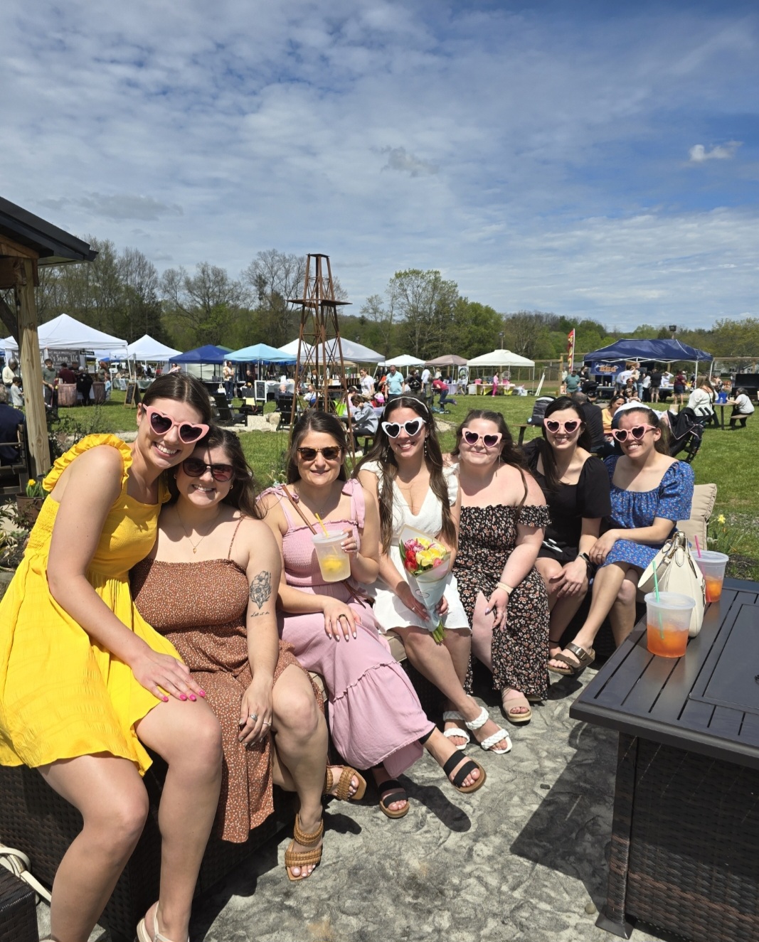 Meadowbrook Farm Catskills Bachelorette at tulip walk