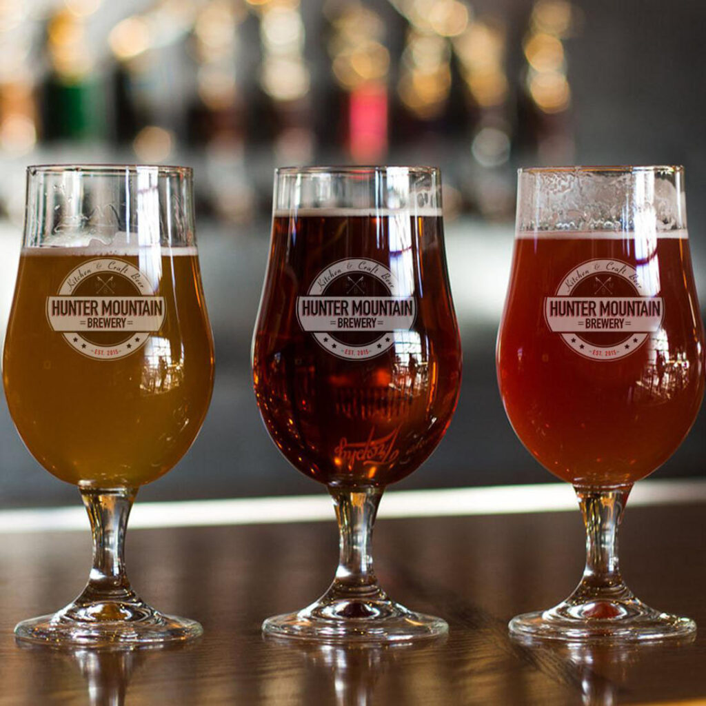 Variety of beers hunter mountain brewery cropped
