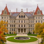 Fall season new york statehouse capitol building
