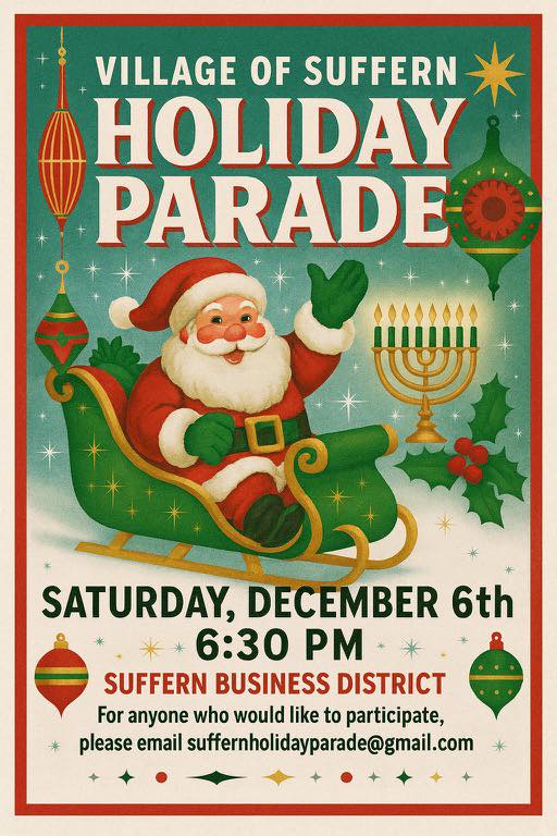 Holiday parade flyer 2025