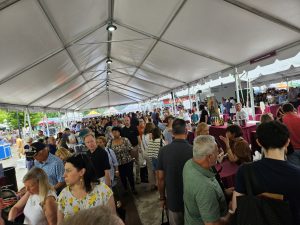 A tasting tent at the Wine & Food Festival.