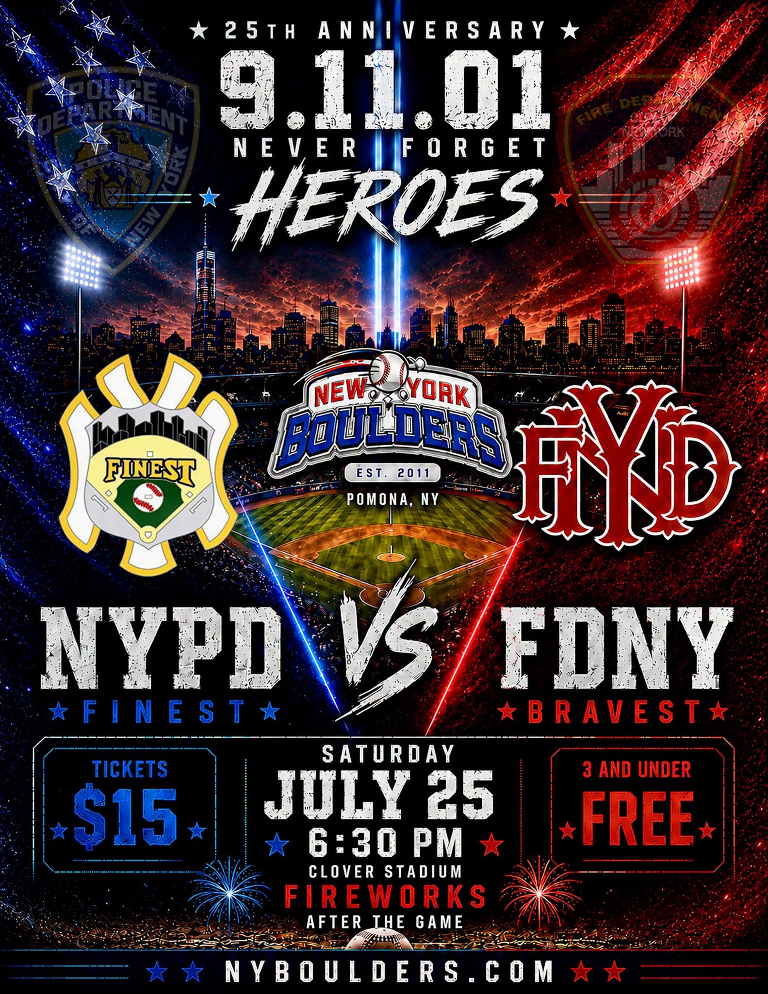 NYPD v. FDNY – Never Forget: Heroes Baseball Classic