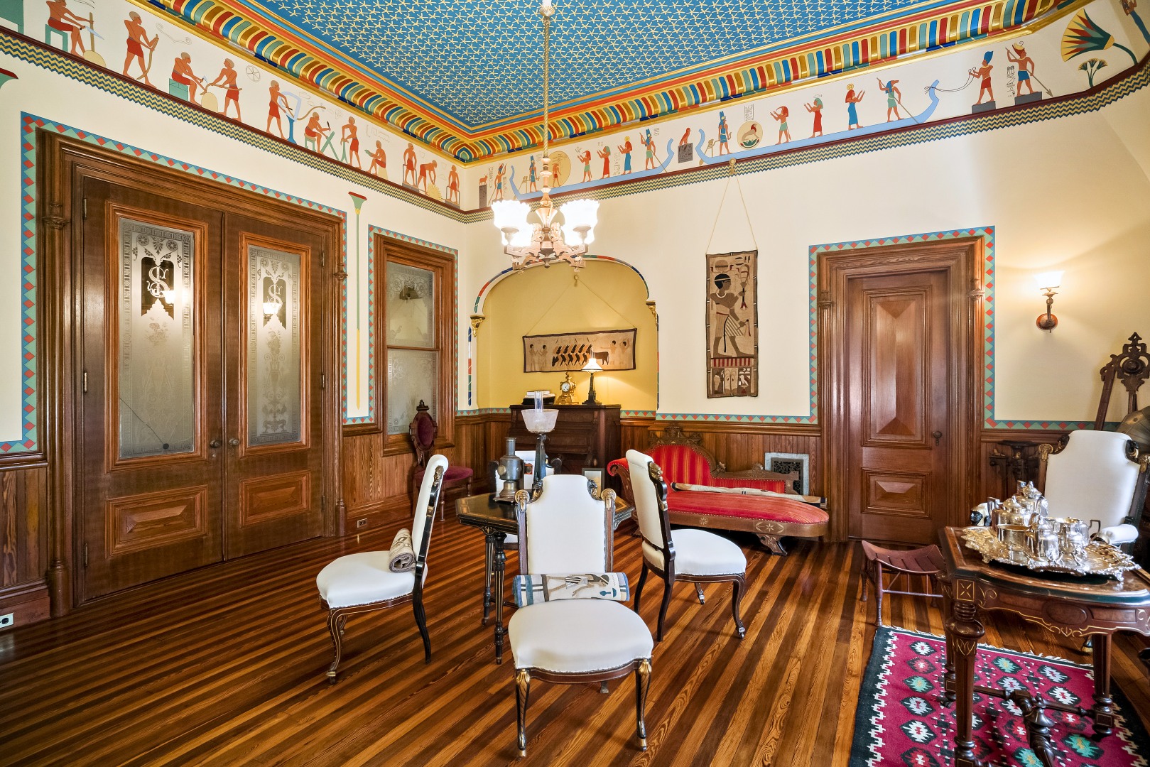 Egyptian Revival Music Room at The Octagon House.