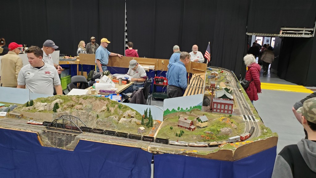 A model train display at The Hudson Valley Train Show at the MJN Convention Center in Poughkeepsie
