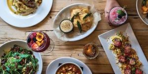 Melzingah Tap House food spread