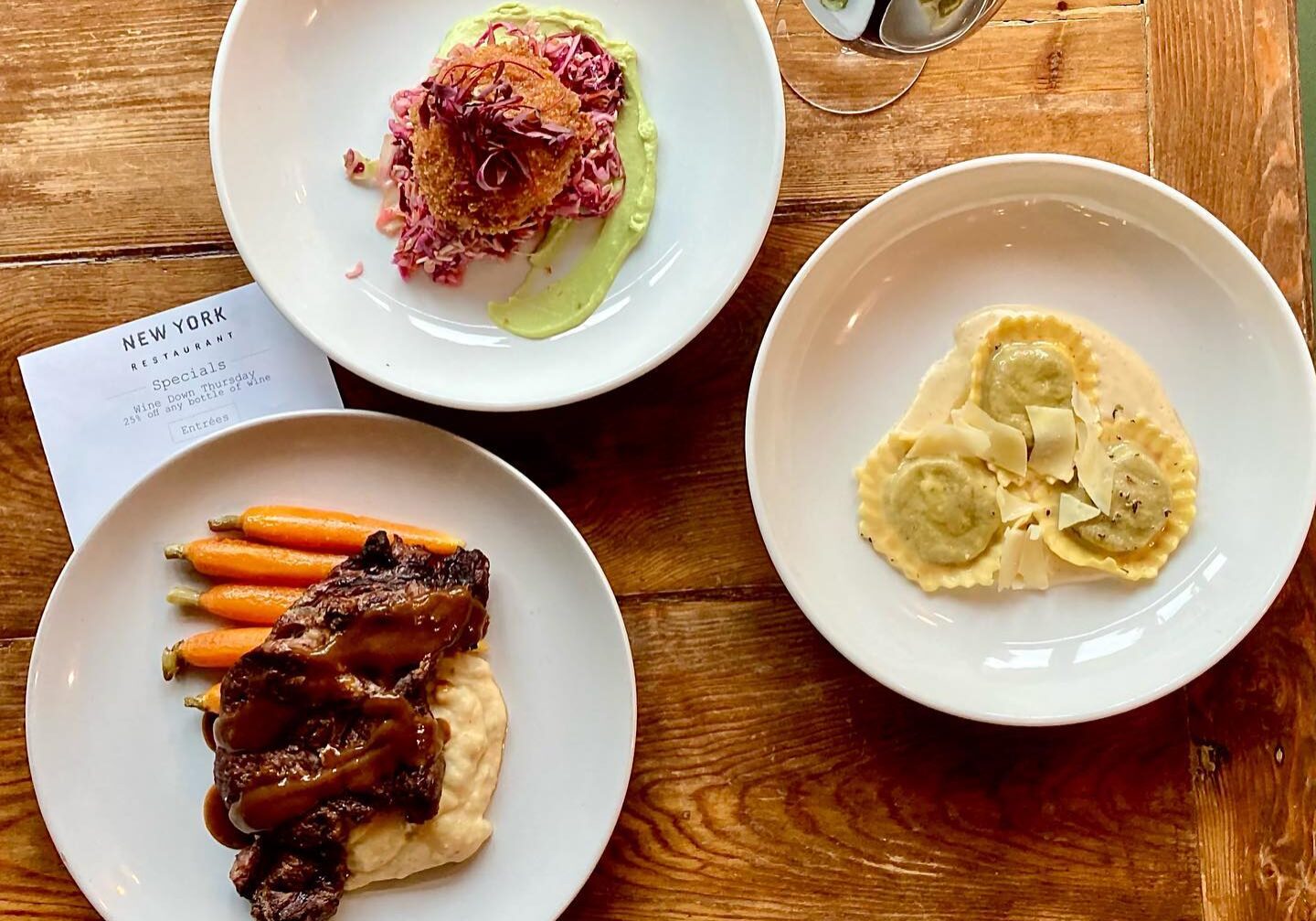 New york restaurant food on table 1