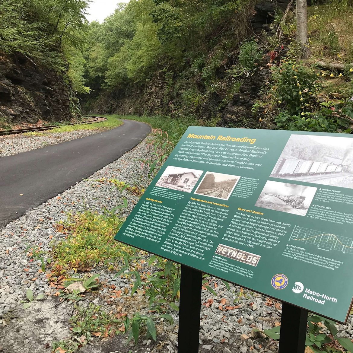 Informational sign on the Putnam County Trailway