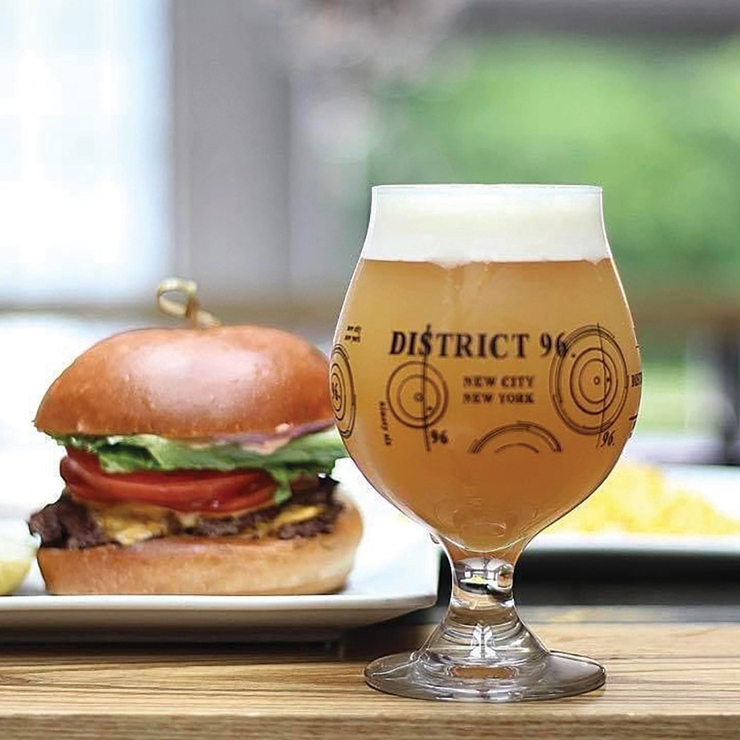 Burger and beer at District 96, Rockland County