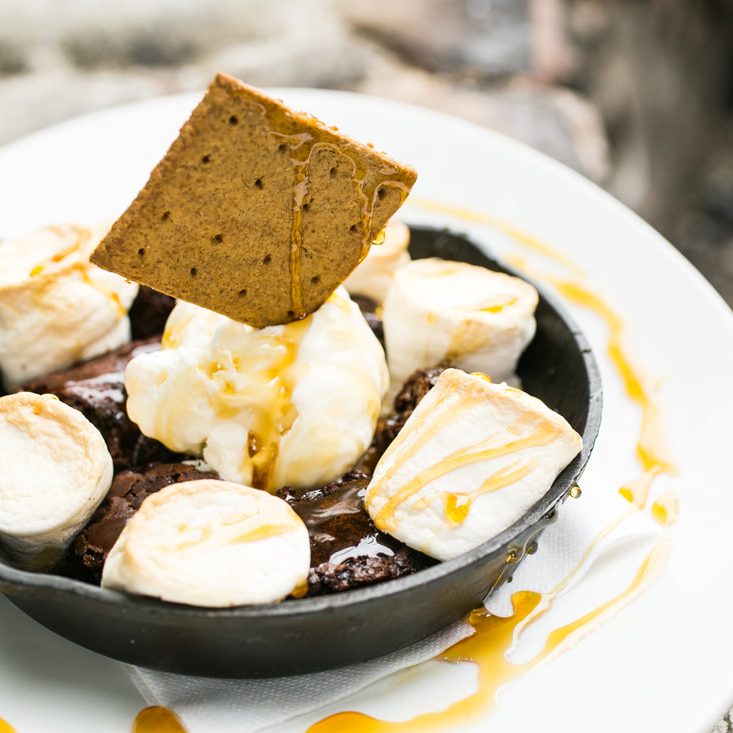 S'mores brownie dish at Aroma Thyme Bistro, Ellenville, Ulster County