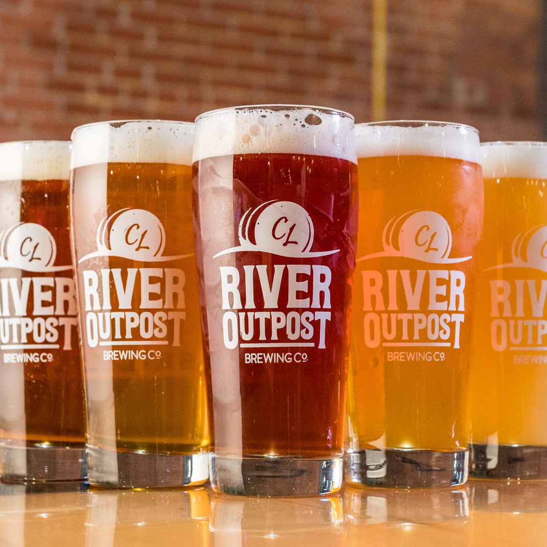 Glasses of beer, River Outpost Brewing, Westchester County