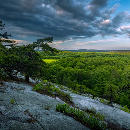 View from a trail at Mohonk Preserve Visitor Center